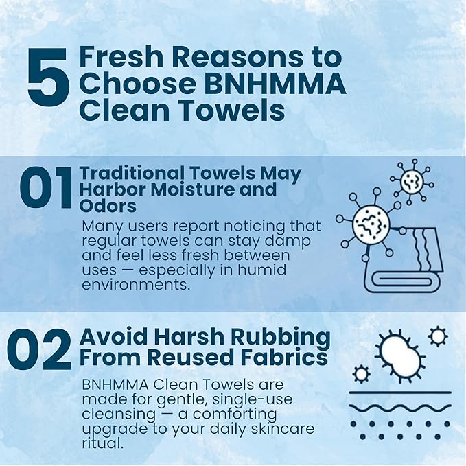 Clean Face Towels - Extra Soft 100% Dry Cotton Face Wipes, Disposable Face Towels, Dry Face Towelettes for Makeup Removal, Biodegradable Wipes, Single - Use Towels, 50 CT