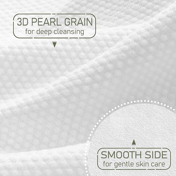 Christmas Style WOWOTEX Disposable Face Towel Biodegradable Large Dry Face Wipes 120 Count/2 Box Extra Thick Soft Clean Facial Towels for Sensitive Skin, Facial Cleansing, Nursing, 10"×12"
