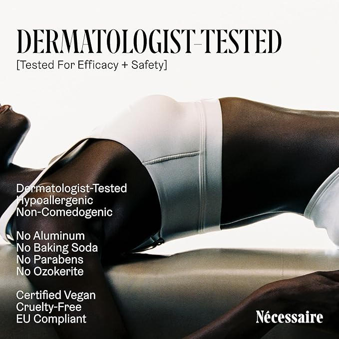 Nécessaire The Deodorant Fragrance-Free | Natural Aluminum Free Deodorant For Women & Men. Extra Strength Treatment with Mandelic Acid. Free of Baking Soda, Ozokerite & Parabens (75 g/2.5 oz)