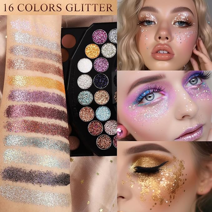 110 Colors Makeup Kit for Women Girl Full Kit Gift Set with Mirror All in One Make up Palette Included Eyeshadow Glitter Lipstick Concealer Eyeliner Eyebrow Highlighter Contour Blusher Compact PowderN