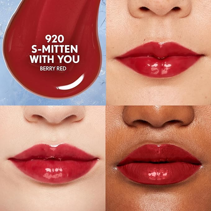 COVERGIRL Clean Fresh Yummy Plumper Lip Gloss, 920 S-Mitten With You, Shiny, Vegan Formula, Easy to Apply, Minty Flavor, 0.33oz