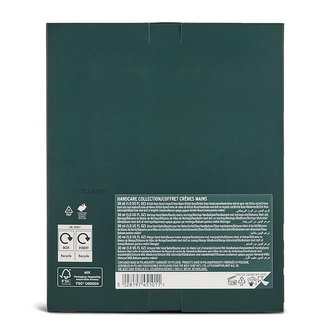 The Body Shop Handcare Collection - 5 Piece Hand Cream Set, Hand Balm Gift Set for Dry Skin, Vegan