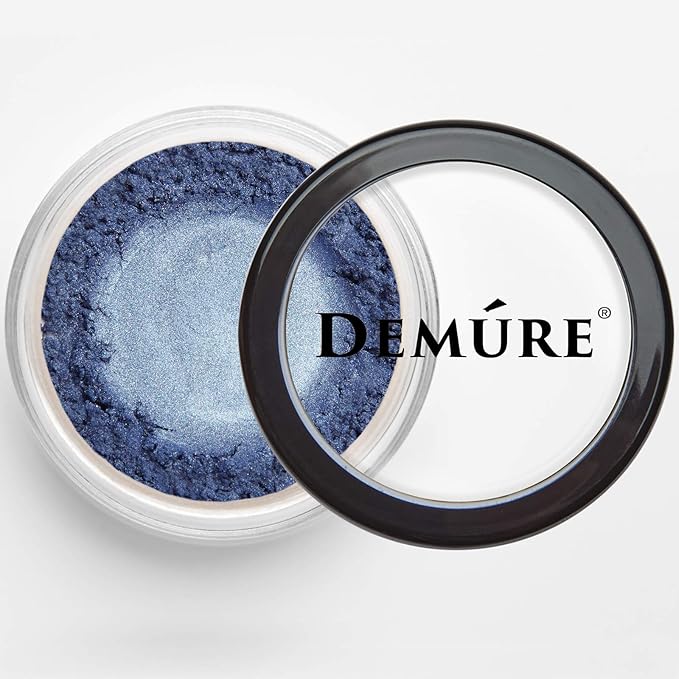 Demure Mineral Make Up Eye Shadow (Blue Sparkle), Shimmer Eyeshadow, Loose Powder, Glitter Eyeshadow, Eye Makeup, Professional Makeup