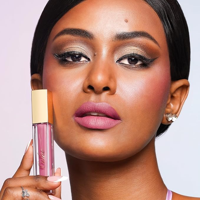 Oulac Matte Liquid Lipstick 2 PCS Set, Long Lasting Lipstick Waterproof Lip Stain, No Transfer, Creamy High Pigmented Formula with Rose Oil, Vegan [M09+M25]