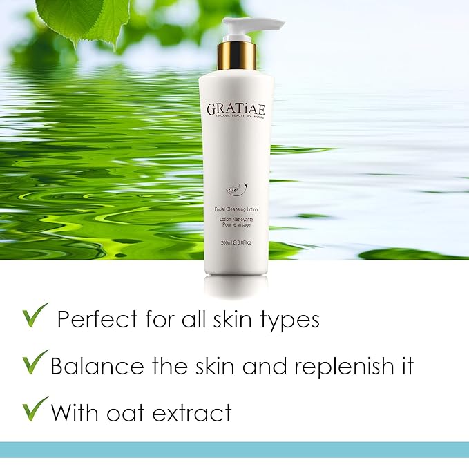 Gratiae Organics Facial Cleansing Lotion, 6.8-Ounce