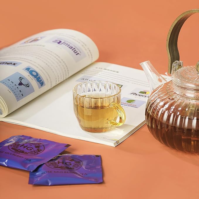 Rose Mulberry Herbal Tea Gift Set – Caffeine-Free Fruit Tea for Immunity, Relaxation, and Wellness | 20 Bags + 100g Rock Sugar | Natural Ingredients | Elegant Holiday Gift Box for Women, Mom, Friends