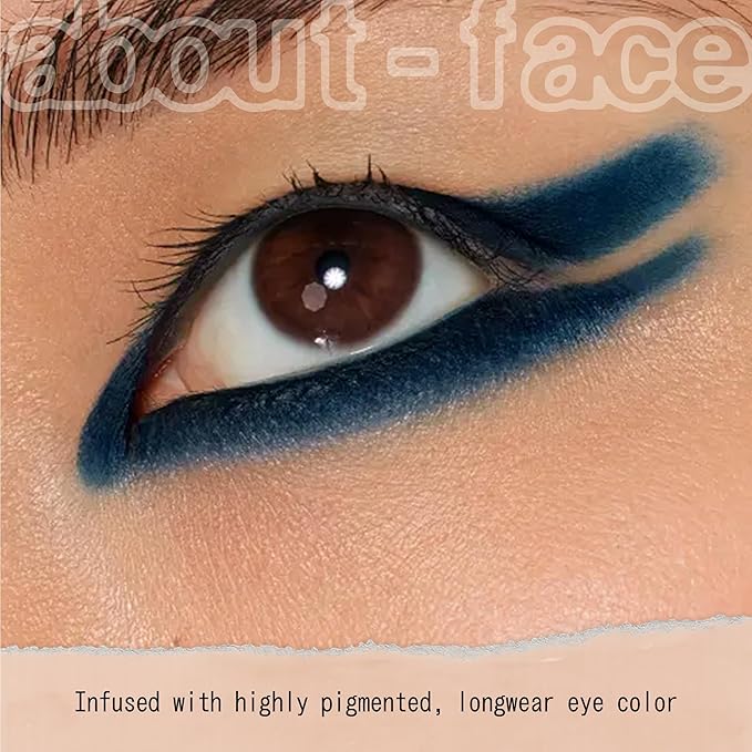 about-face Matte Fluid Eye Paint Lost Unfound – High-Pigment Liquid Eyeshadow, Long-Lasting, No-Budge Matte Finish, Vegan & Cruelty-Free (Midnight Blue)