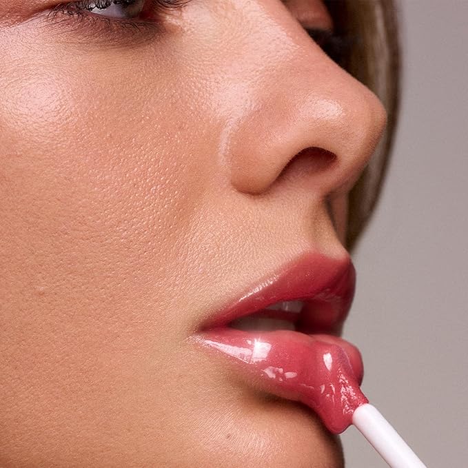 Ogee Beyond Clean Lip Gloss - Certified Organic Lip Gloss for Women - Effortlessly Plump, Hydrate & Add High-Shine Color, Anemone - Rusty Pink Shimmer