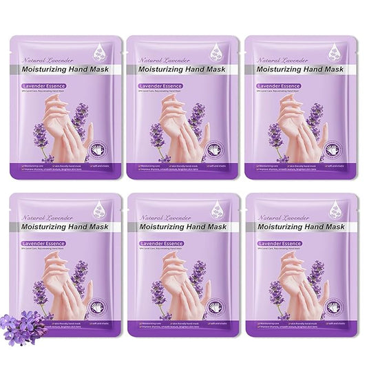 Hydrating Hand Masks, 6PCS Hand Mask Moisturizing Gloves for Men Women, Smooth Long Lasting Soft Exfoliating Hand Peeling Spa Mask Moisturizer Beauty Gift Set for Dry Cracked Rough Dull Hands（I)