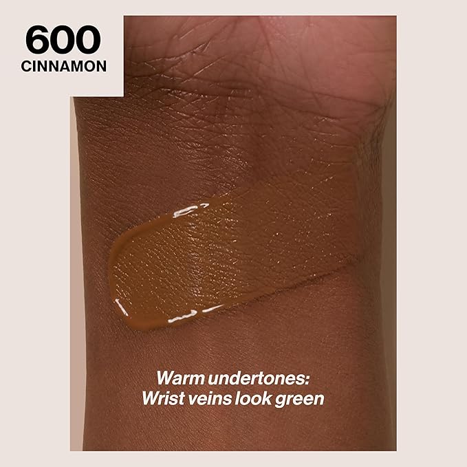 Revlon Liquid Foundation, ColorStay Face Makeup for Combination & Oily Skin, SPF 15, Medium-Full Coverage with Matte Finish, 600 Cinnamon, 1 Fl Oz