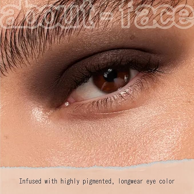 about-face Matte Fluid Eye Paint Weightless – High-Pigment Liquid Eyeshadow, Long-Lasting, No-Budge Matte Finish, Vegan & Cruelty-Free (Chocolate Brown)