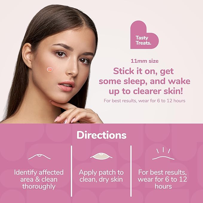 BioSwiss Tasty Treats Pimple Patches, Hydrocolloid Acne Patch for Zits and Blemishes, Face and Skin Stickers, 144 Count