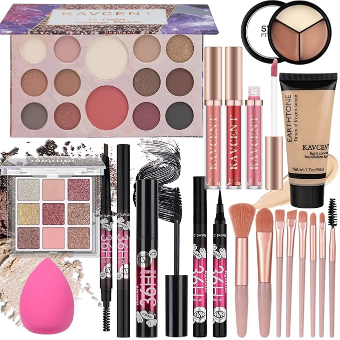 Makeup Set for Teens Makeup Kit for Women Full Kit Eyeshadow Palette Foundation Makeup Gift Set for Women Teen Girls Christmas Makeup Kits for Teens 13-15