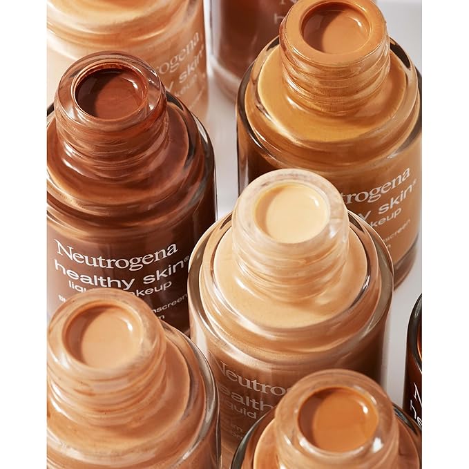 Neutrogena Healthy Skin Liquid Makeup Foundation with Broad Spectrum SPF 20 Sunscreen, Medium Coverage Foundation with Nourishing Pro-Vitamin B5, Chestnut 135, 1 fl. oz