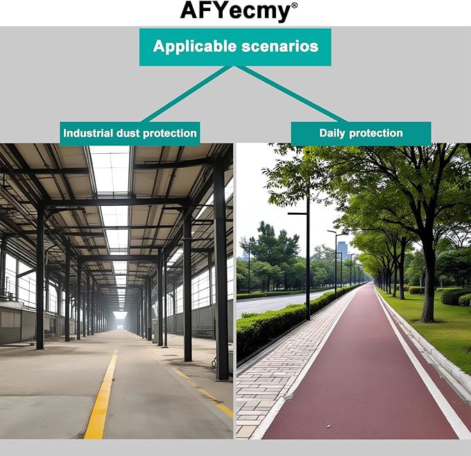 KN95 Face Masks Black 50 Pack for Adults, Breathable Disposable with Elastic Ear Loops