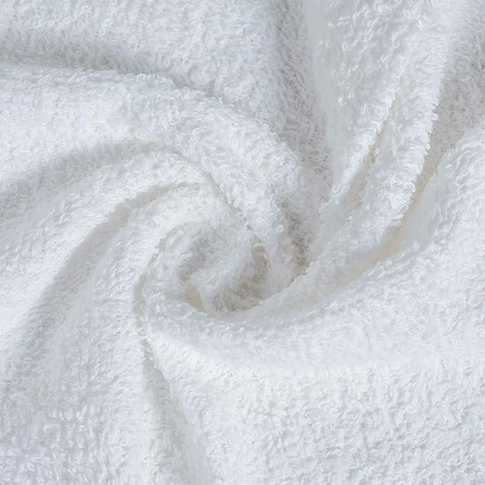 Softolle 100% Cotton Washcloths 24 Pack (12x12 Inches) Soft, Highly Absorbent Washcloth, Face Towels, Wash Cloths for Face, Ring Spun, Bulk Pack (Black/White)