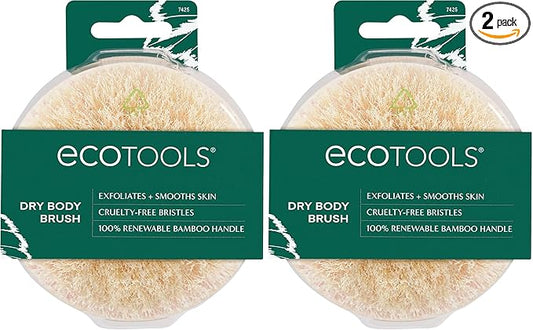 EcoTools Dry Body Brush, for Post Shower & Bath Skincare Routine, Removes Dirt & Promotes Blood Circulation, Helps Reduce Appearance of Cellulite, Eco-Friendly, Vegan & Cruelty-Free, 1 Count