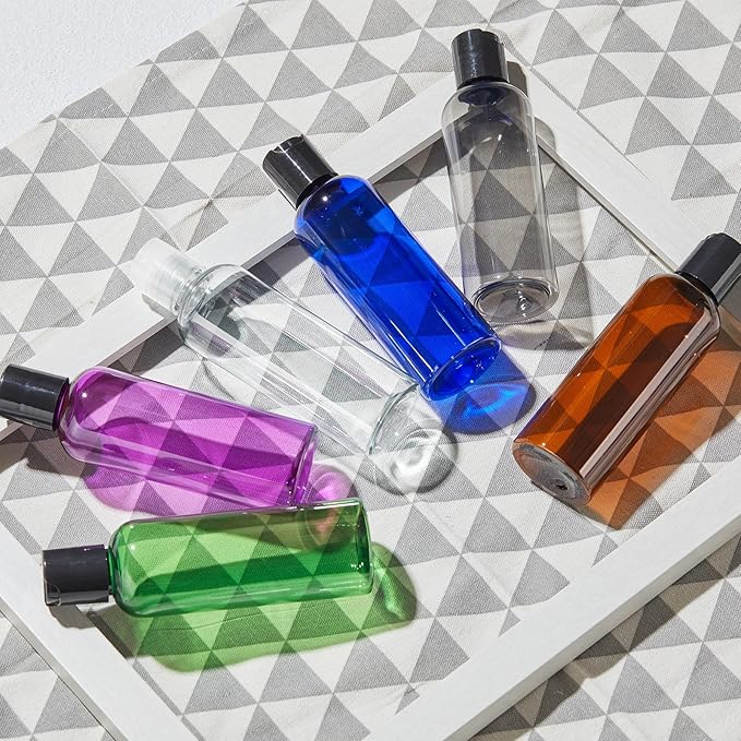 Travel Bottles for Toiletries 3.4 oz - Travel Size Containers for Shampoo Plastic - Small Empty Lotion Squeeze Bottle for Liquid TSA Approved - Leak Proof Mini Conditioner Refillable Clear 100ml