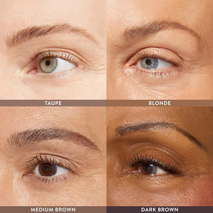 LAURA GELLER NEW YORK INKcredible Waterproof Brow Pencil- Blending Spoolie Brush - Long Lasting Eyebrow Filler (02 Taupe)