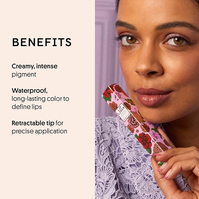 Winky Lux Meow Demi Matte Lip Liner Pencil - Muted Mauve Lipliner, Waterproof Long Lasting Formula, Creamy Retractable Tip For Precision & Nourishment, Matte Finish