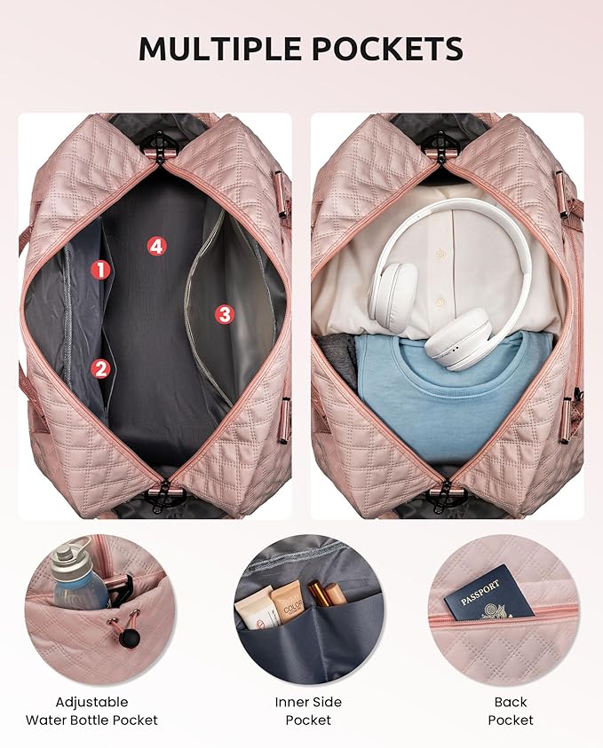 Teacher Appreciation Gifts for Women-Duffle Bag with Shoe Compartment, Personalized Weekender Bag, Overnight Bag, Letter Travel Bag with Makeup Bag，Birthday Gift for Daughter (Letter O)