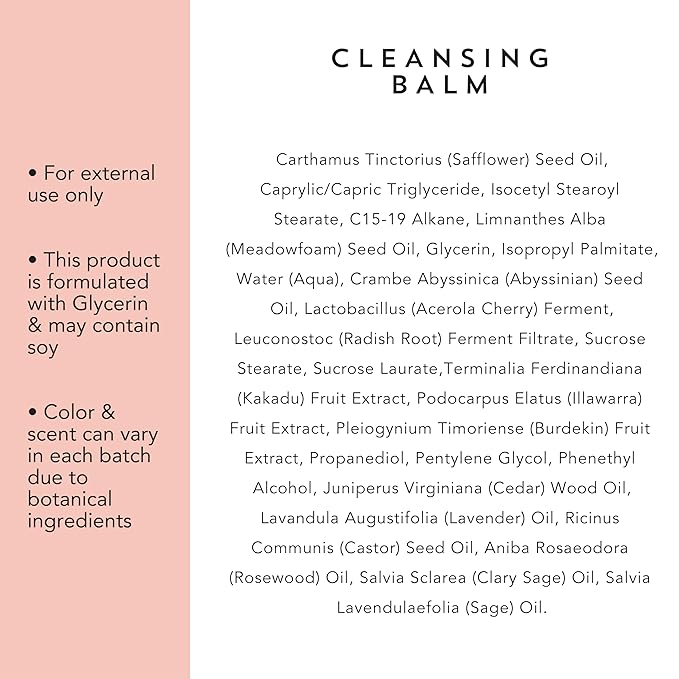 Indie Lee Cleansing Balm Makeup Remover - Oil Based Cleanser with Vitamin C, Kakadu Plum & Acerola Fruit to Melt Away Makeup & SPF, Boost Skin Radiance & Reduce Visible Signs of Aging (90ml)