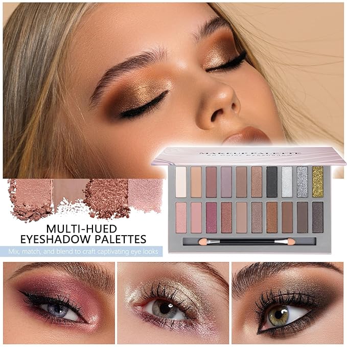 Makeup Kit Makeup Kits for Women Full Kit Makeup Sets for Teenagers Eyeshadow Lip Gloss Foundation Cosmetic Brushes Cosmetic Bag Makeup Gift Set for Women Teen Girls (20Middle)