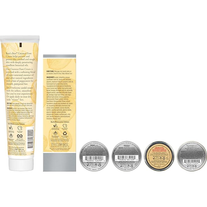 Burt's Bees Back To School Gifts Ideas - Classics Set, 6 Products in Giftable Tin – Cuticle Cream, Hand Salve, Lip Balm, Res-Q Ointment, Hand Repair and Foot Cream