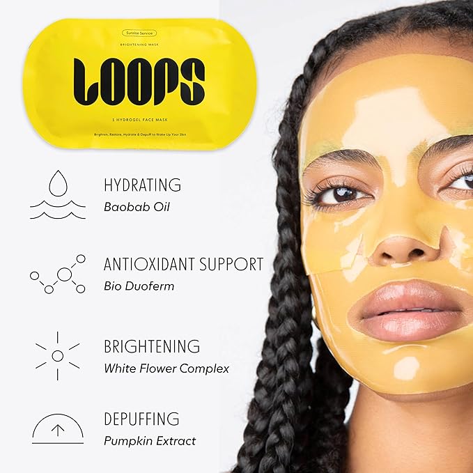 LOOPS Glow Gang Mask Set – Weekly Reset for Rejuvenation, Double Take for Glowing Skin, Sunrise Service for Brightening – Hydrating and Pore Refining – Safe for Sensitive Skin