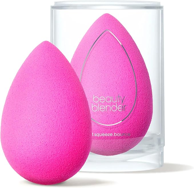 Beautyblender® | Original Pink Beauty Blender Makeup Sponge, Super-Soft Foam Easily Blends Foundations, Powders & Creams, Made in USA, Reusable, Washable, Streak Free Application, Vegan, Cruelty Free
