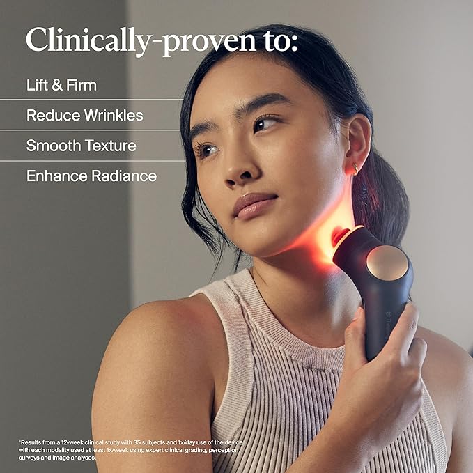 TheraFace Therabody TheraFace PRO - Microcurrent Facial Device, 8-in-1 Compact Face Massager&Facial Sculpting Tool with Light Therapy for Skin Tightening, Anti Wrinkle, Anti Aging & Skin Care (Black)