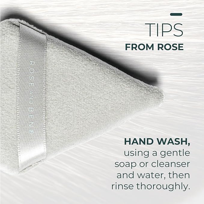 Rose and Ben Beauty Makeup Tools - C42 Foundation Brush, C41 Blush Brush and Setting Puff