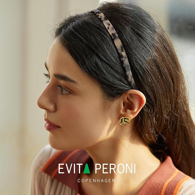 EVITA PERONI Hair Band 2PCS, Designed for Eyewear, No Pressure, No Headache, Comfortable Headbands for Women, Fashion Thin Headbands Non Slip, Hairbands for Women's Hair