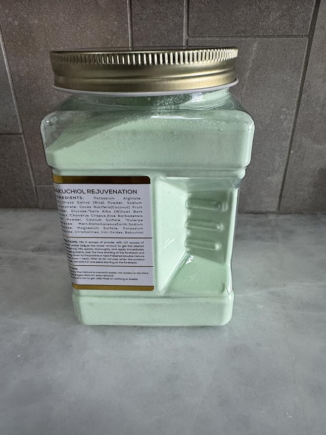 Bakuchiol Rejuvenation Jelly Face Mask - Professional Grade HydroGlo Peel Off Face Mask - Radiance, Reduced Fine Lines & Pigmentation - Vajafacial Jelly Mask | 12 Applications (30 Fl Oz)