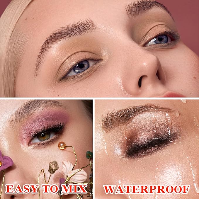 10 Colors Makeup Naked Eyeshadow Palette,Nude Matte Shimmer Eyeshadow Palette,Natural Glitter Pigment Eye Shadow Pallete Set Long Lasting & Waterproof Smokey Eye Professional Beauty Makeup Kit #8