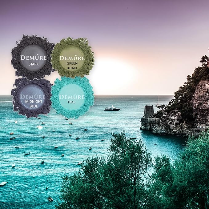 Demure Mineral Make Up Eye Shadow (Teal), Matte Eyeshadow, Loose Powder, Eye Makeup, Professional Makeup