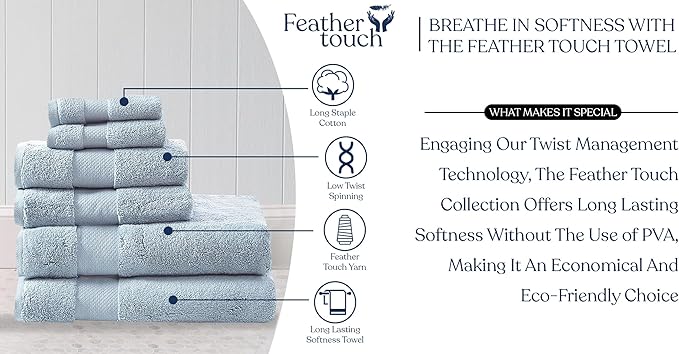 Delara Organic Cotton Luxuriously Plush Bath Towel 20 Piece Set|GOTS & Oeko-TEX Certified|Premium Hotel Quality Towels|Feather Touch Technology|650 GSM Long Staple|Soft, Quick Dry & Ultra-Absorbent