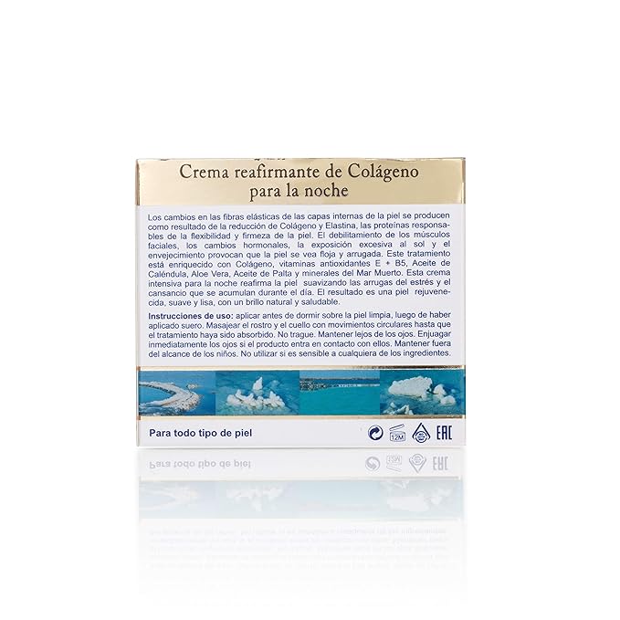 H&B HB Intensive Collagen Night Cream with Dead Sea Minerals – Anti-Aging Night Cream for Women with Aloe, Vitamin C and E & Botanical Oils – Deep Hydrating Facial Moisturizer 50ml.