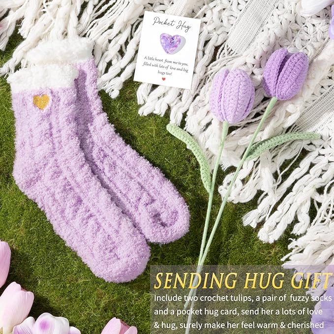 Birthday Gifts for Women Self Care Set Get Well Soon Gift Baskets, Relaxing Lavender Spa Gift Basket Care Package for Women, Unique Xmas Gifts for Mom Her Girlfriend Sister Friend Wife Grandma