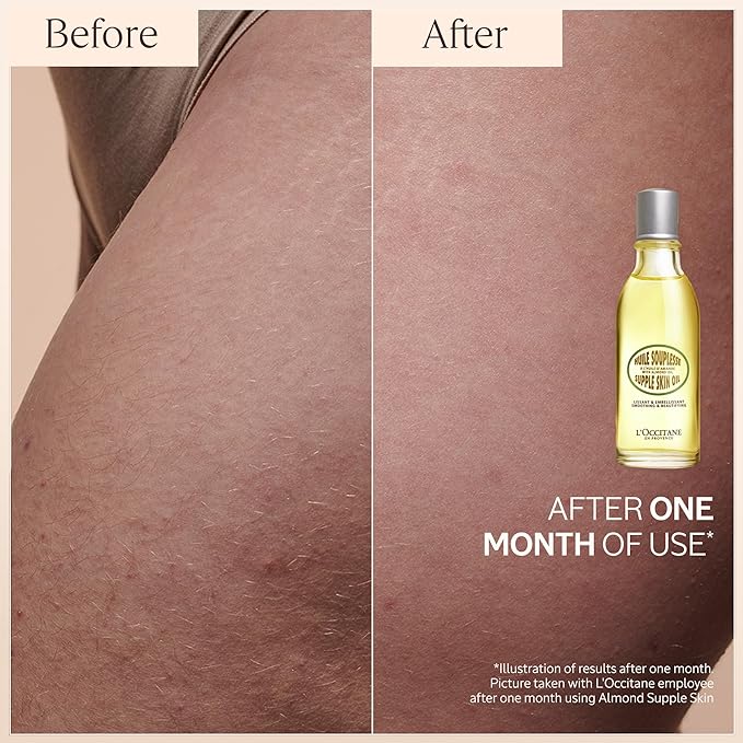 L'OCCITANE Softening Almond Trio Gift Set: Best Holiday Gift Set with Almond Shower Oil Body Wash, Moisturizing Milk Concentrate, Softening Supple Skin Oil