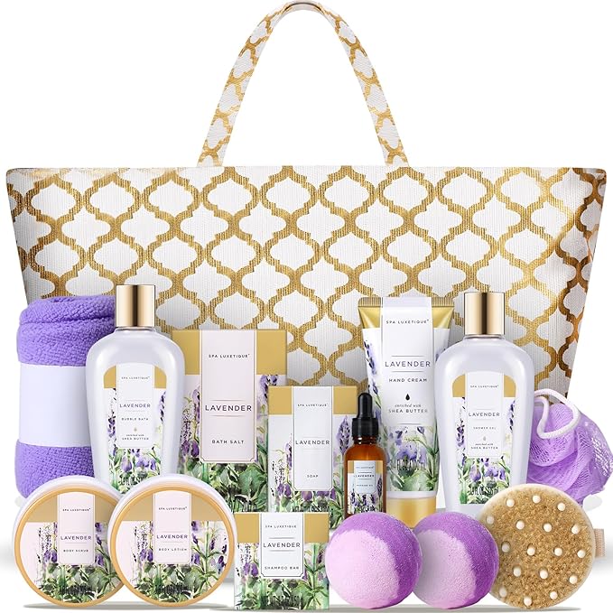 Gift Baskets for Women Spa Gift Baskets Spa Luxetique Tote Bag for Her Bath Sets
