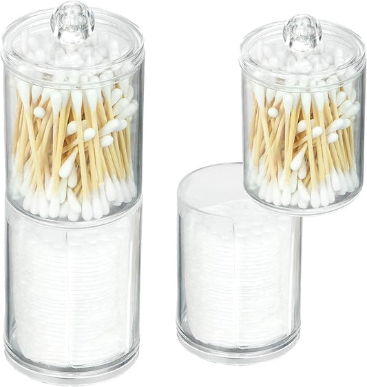 EXPRESSIONS 125pc Beauty Essentials Kit - Includes Cotton Pads - Rounds For Face & Cotton Swabs w/ Organizer - Beauty & Spa Skincare Accessories & Organizer Box