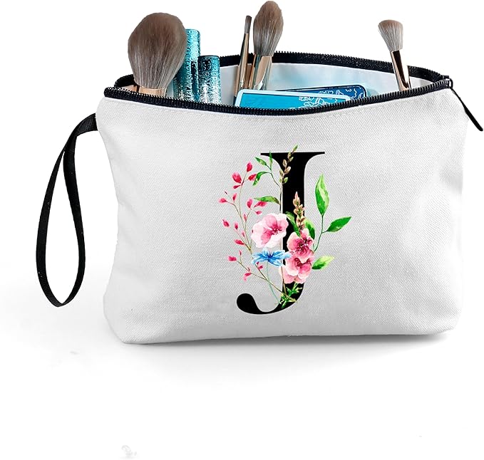 Birthday Friendship Womens Bridesmaid Proposal Personalized Gifts for Friend Sister Teacher Coworkers Bride Travel Makeup Cosmetic Bag with Mirror Valentines Mothers Day Christmas Graduation J