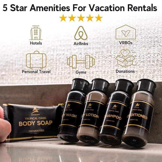 80 Piece Set Hotel Guest Soaps for Bathroom, Travel Size Bulk Toiletries Set, Supplies for Guests, 20 Pack w/ 20 Shampoo 20 Conditioner 20 Body Wash 20 Lotion