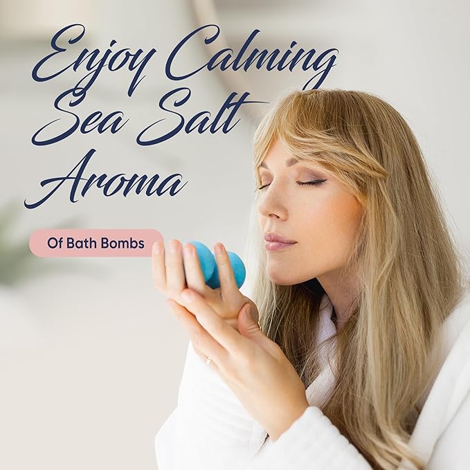 Luxury Spa Gift Basket Set – 16 Pcs Bath Set with Bath Bombs, Body Lotion, Shower Gel & More – Relaxing Gifts for Women & Men – Perfect for Birthday, Christmas, Thank You & Bridal Shower(Royal Blue)