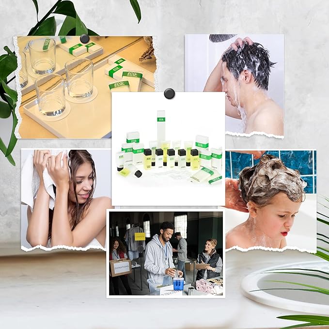 ECO Sachet Individually Wrapped Toiletries, Travel Size Bulk Shampoo and Conditioner 2in1 10ml (100 pk) Mini Hotel Toiletries Conditioning Shampoo 2in1 | Travel size Toiletries