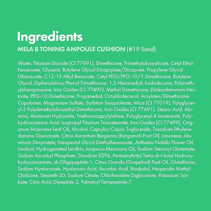 Easydew Mela B Toning Ampoule Cushion Refill - 3-in-1 Age-Defying Sun Shield Full Coverage Cushion Foundation with Niacinamide & Hyaluron-Vital C - Face Makeup Korean Skin Care 0.45 oz (#19 Sand)