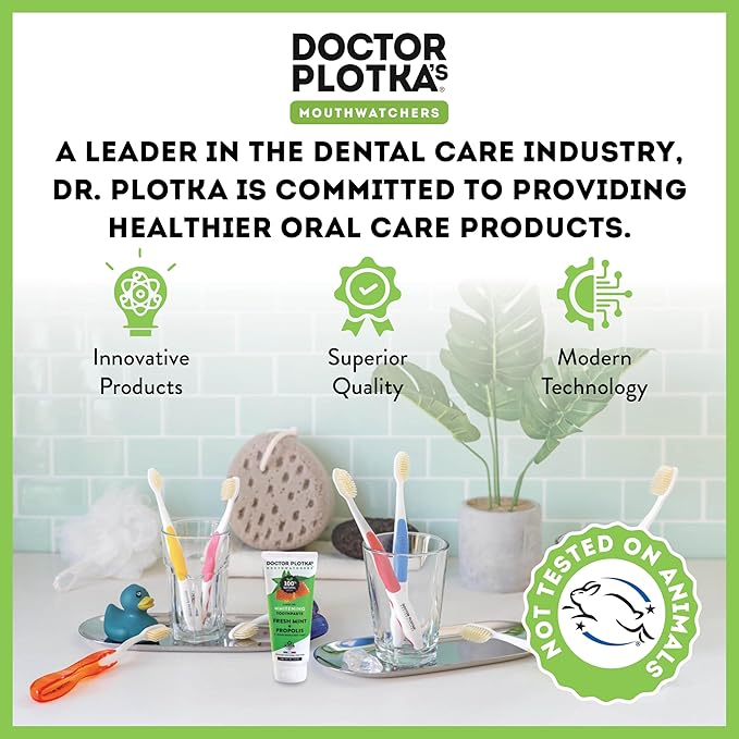 MOUTHWATCHERS Dr Plotkas Soft Flossing Toothbrush, Folding Travel Toothbrush for Adults, Ultra CleanToothbrush, Good for Sensitive Teeth and Gums, 4 Pack