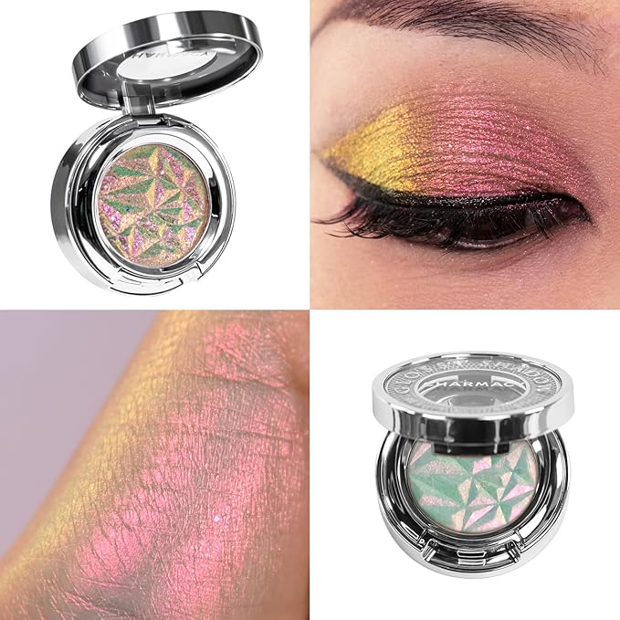 CHARMACY Duochrome Eyeshadow, Insane Shifters Chameleon Eyeshadow, Creates High-Impact, Metallic Eye Looks, 100% Vegan and Cruelty Free (Chameleon-#809, 0.06 Ounce (Pack of 1))