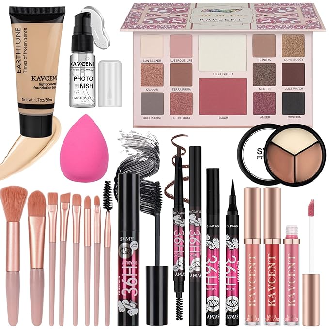 Makeup Set for Teens Makeup Kit for Women full Kit Foundation Eyeshadow Teenagers Makeup Gift Set for Teen Girls Women Christmas Makeup Kits for Teen 14-16